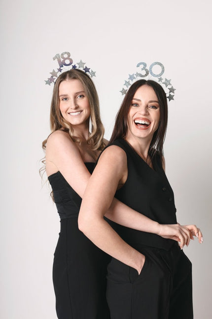 18 Jaar Haarband Zilver van Partydeco koop je bij Partywinkel