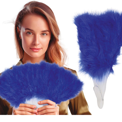 Ventaglio Piume Blu