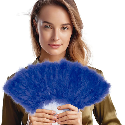 Ventaglio Piume Blu