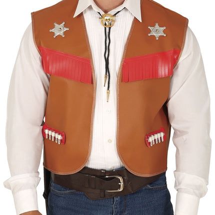 Gilet da cowboy marrone