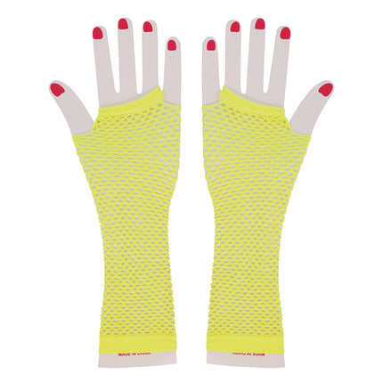 Guanto a rete giallo neon