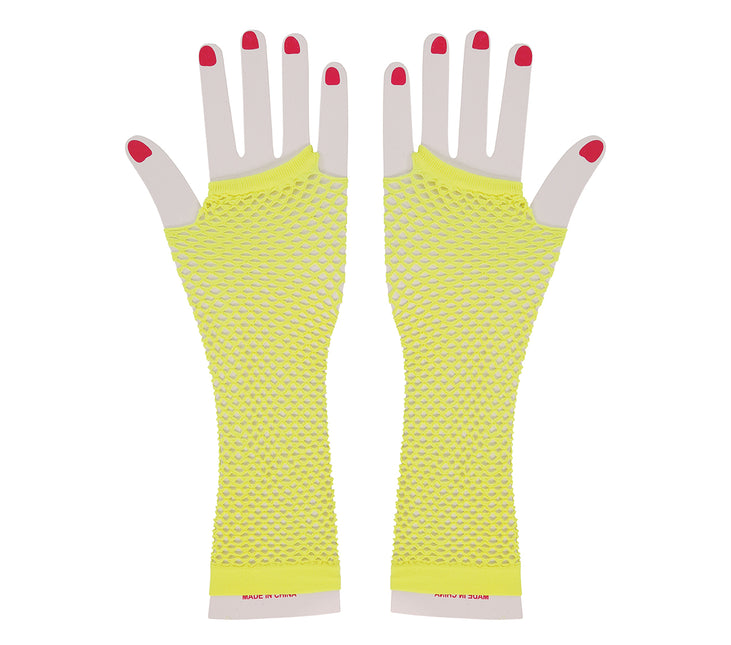 Guanto a rete giallo neon