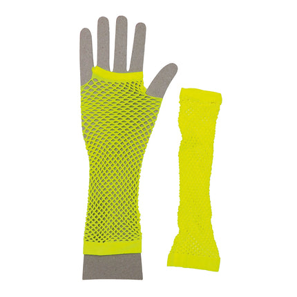 Guanto a rete giallo neon