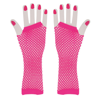 Guanto a rete Neon Fuschia