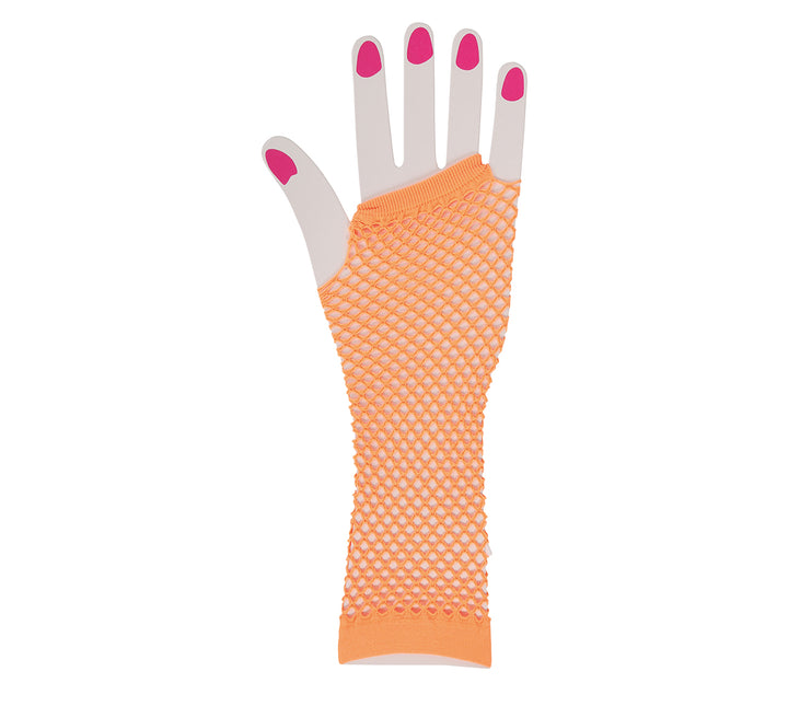 Guanto a rete arancione neon