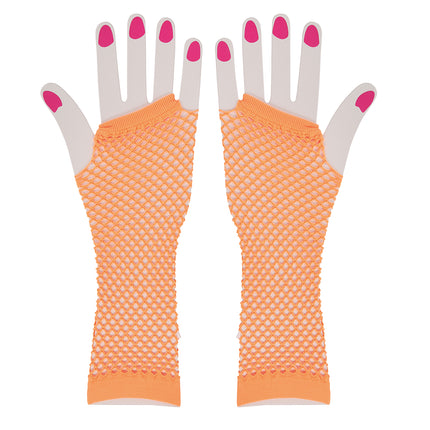 Guanto a rete arancione neon