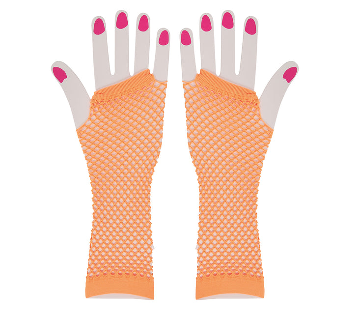 Guanto a rete arancione neon