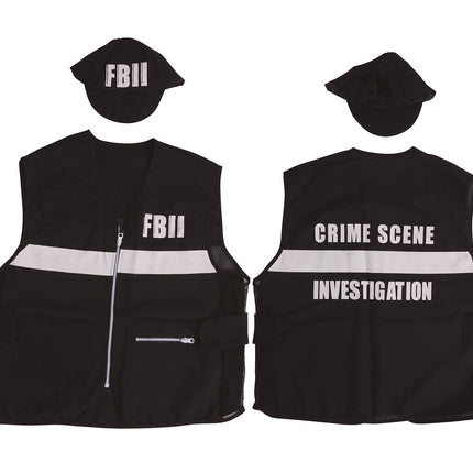 Gilet e berretto FBI