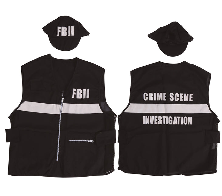 Gilet e berretto FBI
