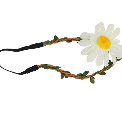 Cerchietto per capelli intrecciato con fiore