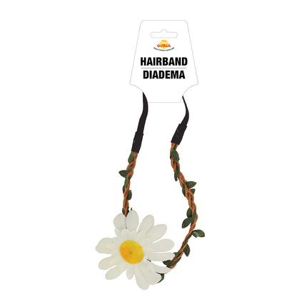 Cerchietto per capelli intrecciato con fiore