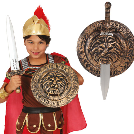 Scudo per bambini 29 cm e spada 48 cm