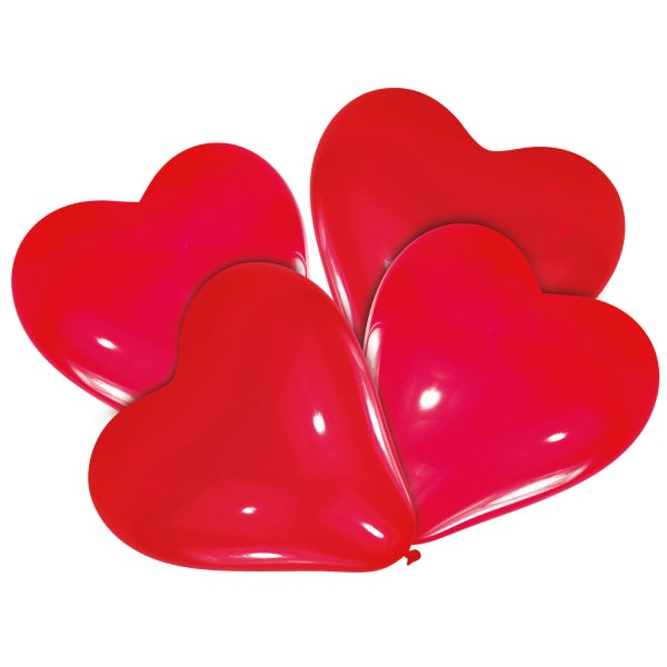 Palloncini cuore rosso 30,4 cm 4 pezzi