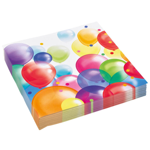 Tovaglioli colorati Palloncini 33cm 20pz