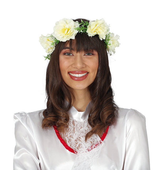Velo di fiori con diadema