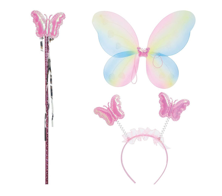 Set di farfalle colorate 3 pezzi