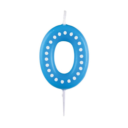 0 Candela Puntini blu 6,5 cm
