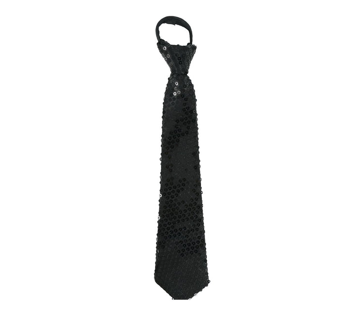 Cravatta nera Glitter Paillet