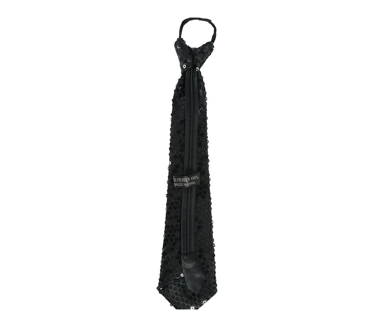 Cravatta nera Glitter Paillet