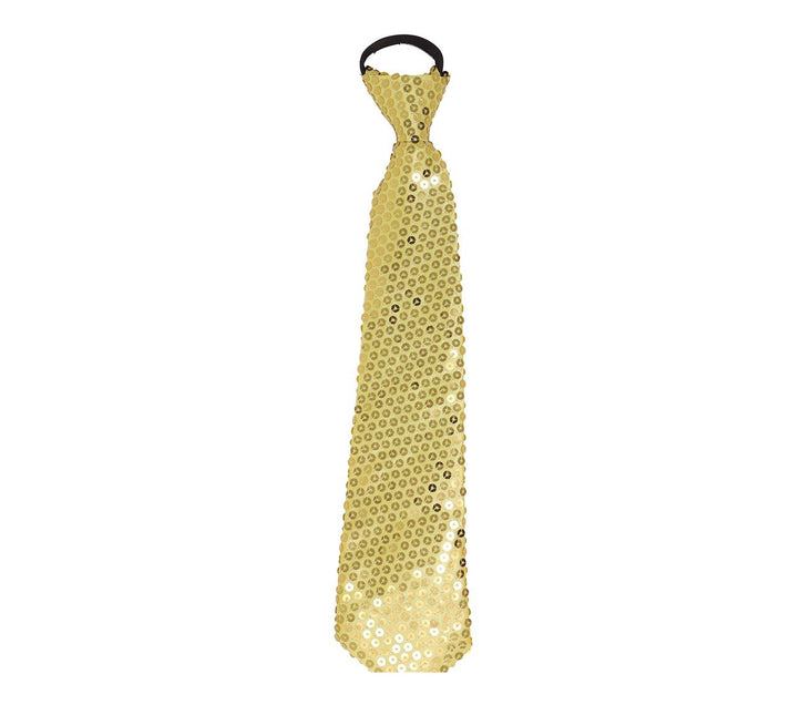 Cravatta dorata Glitter Paillet