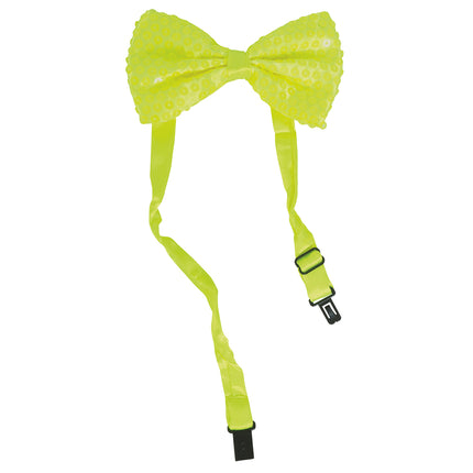 Fiocco giallo neon glitterato 13 cm