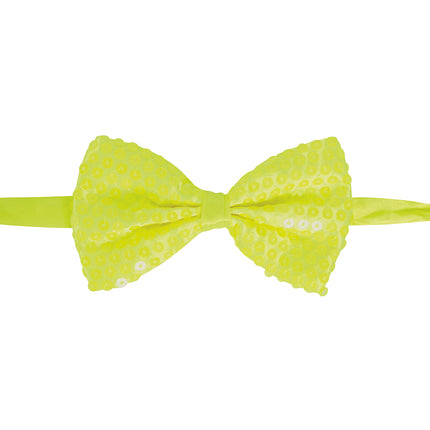 Fiocco giallo neon glitterato 13 cm