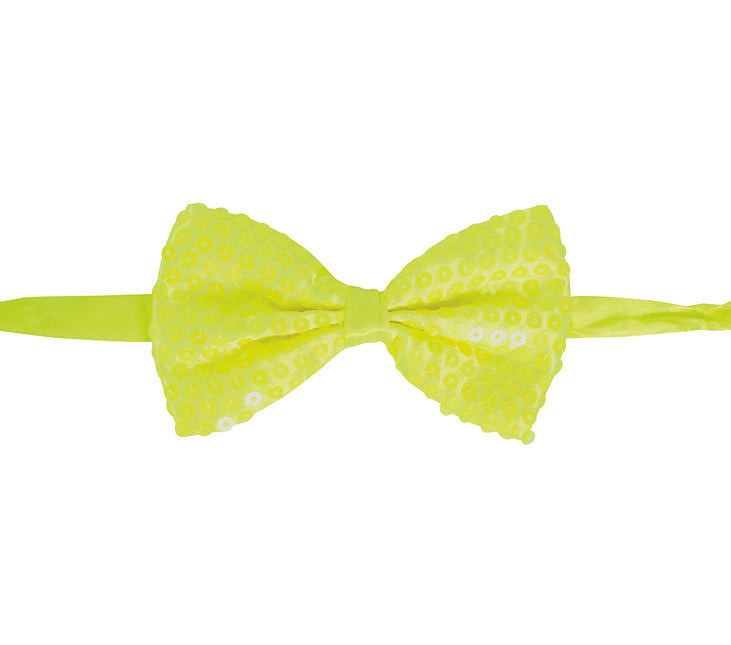 Fiocco giallo neon glitterato 13 cm