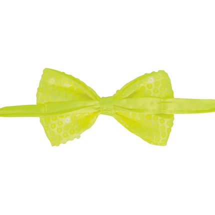 Fiocco giallo neon glitterato 13 cm