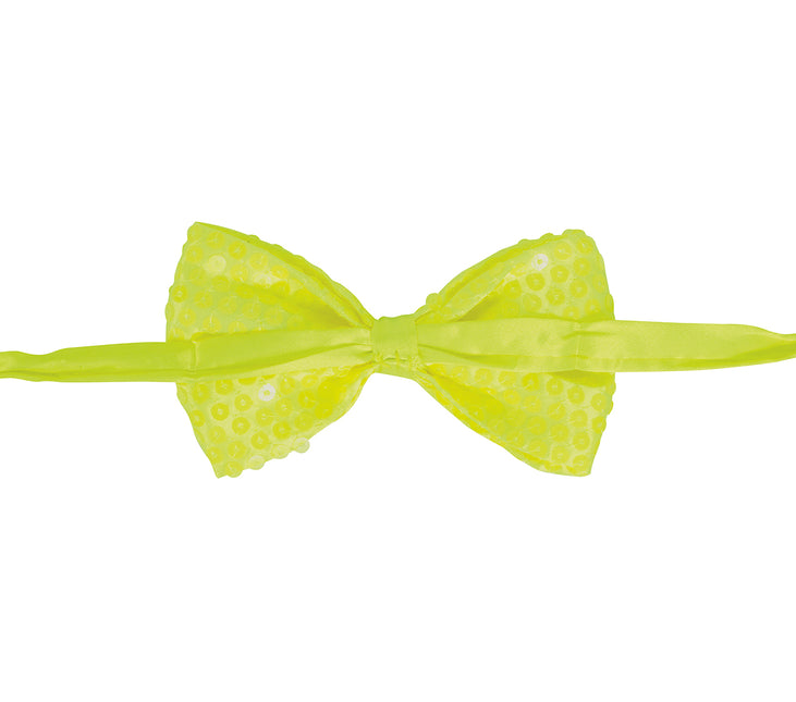 Fiocco giallo neon glitterato 13 cm