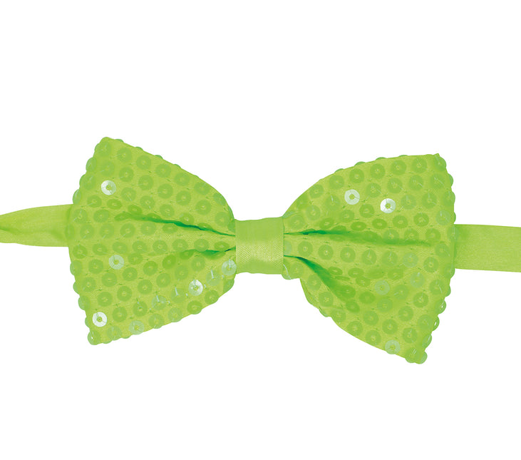 Fiocco verde neon glitterato 13 cm