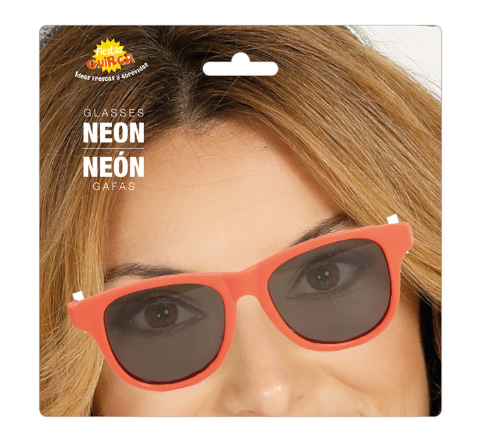 Occhiali arancioni neon