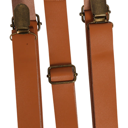 Bretelle marroni in ecopelle 58 cm