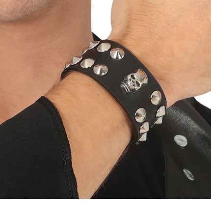 Bracciale teschio nero