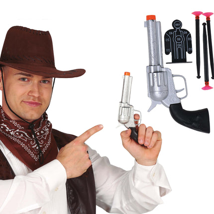 Fucile da cowboy argento 24 cm