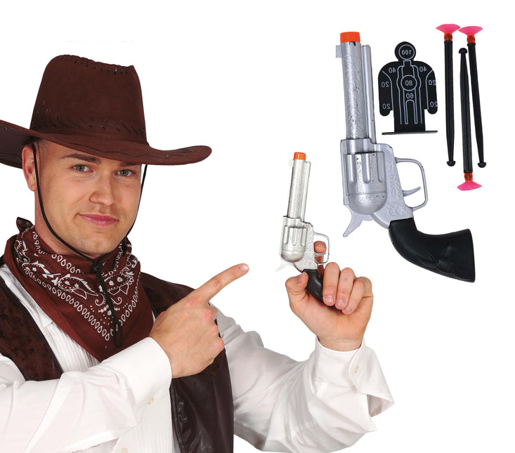 Fucile da cowboy argento 24 cm