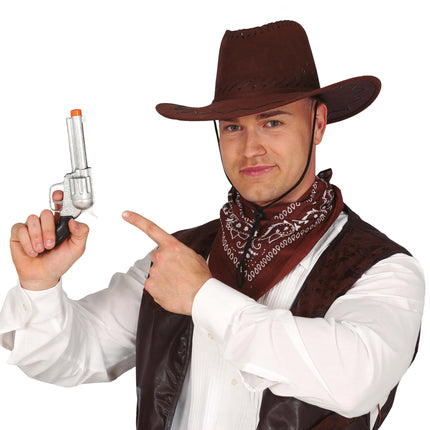 Fucile da cowboy argento 24 cm
