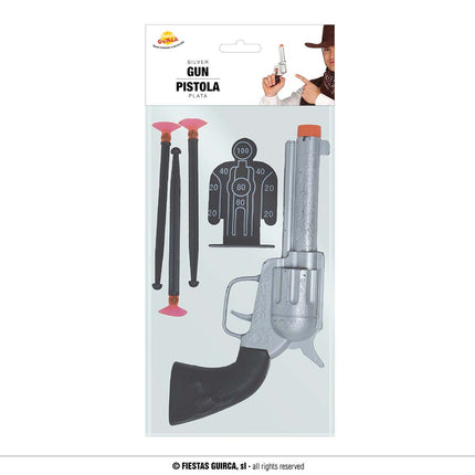 Fucile da cowboy argento 24 cm