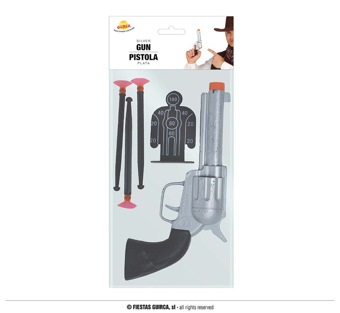 Fucile da cowboy argento 24 cm