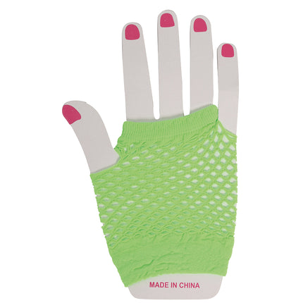 Guanti a rete verde lime 11 cm