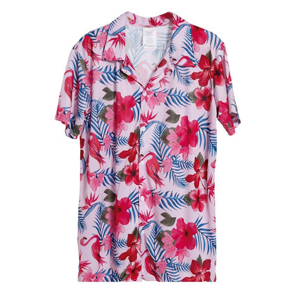 Camicia Hawaii Fenicottero