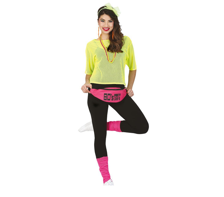 T/shirt a rete Giallo Neon Corta L