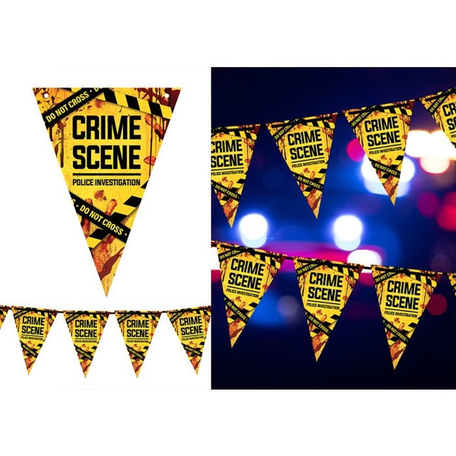 Ghirlanda di Halloween gialla "Crime Scene" 3 m