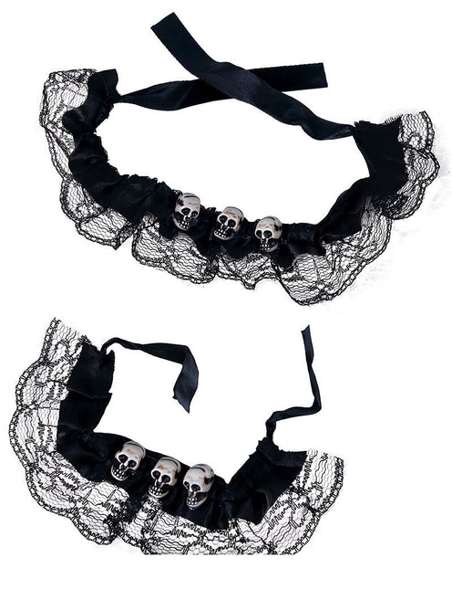 Bracciale e girocollo Halloween Skull