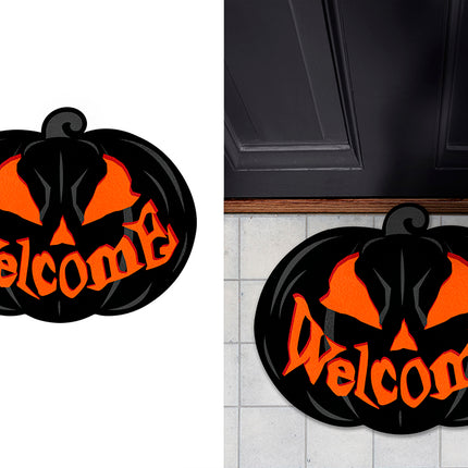 Zerbino di Halloween con zucca nera
