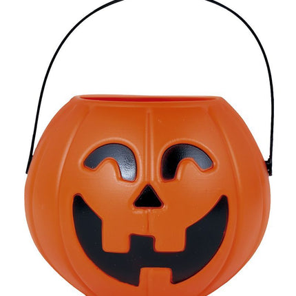 Secchiello per caramelle di Halloween Zucca 9 cm