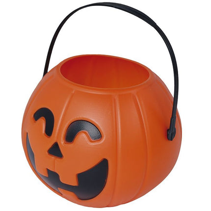 Secchiello per caramelle di Halloween Zucca 9 cm