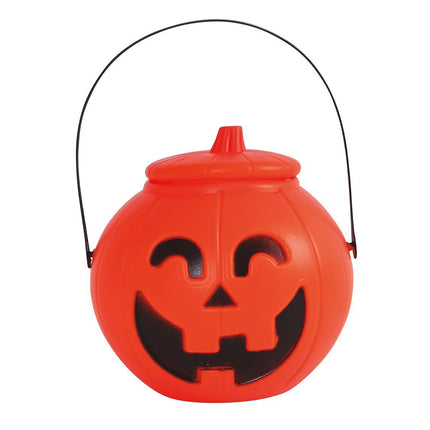 Zucca di Halloween con coperchio 17 cm