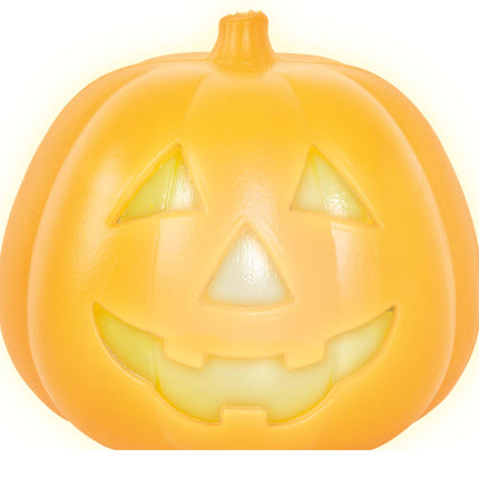 Zucca di Halloween con luce 15 cm