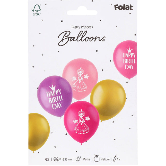 Palloncini Principesse 33cm 6pz