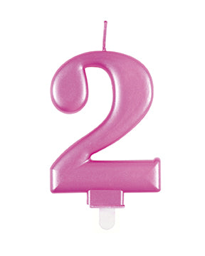 Candela 2 anni rosa 12 cm